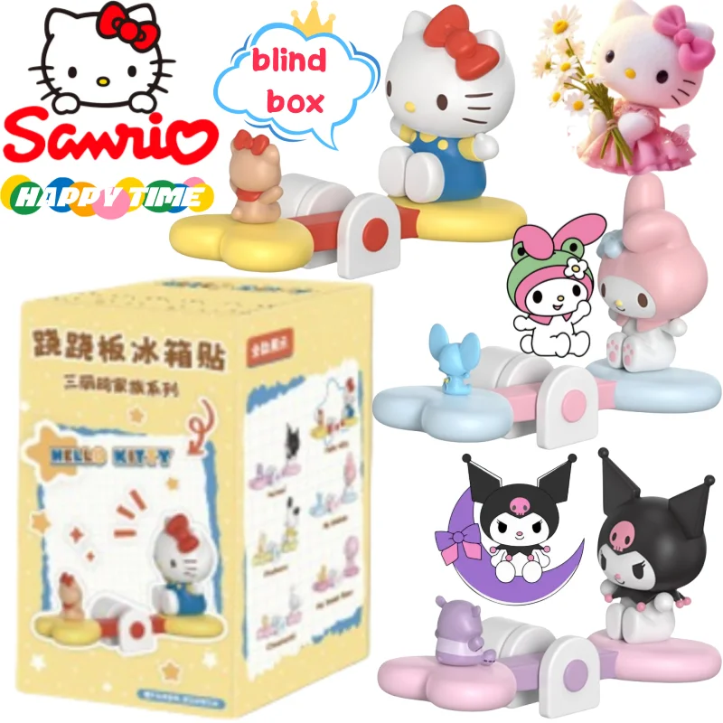 

Sanrio Hello Kitty Kuromi моя мелодия Cinnamoroll сюрприз слепая коробка креативная ценная аниме качели наклейка на холодильник подарок