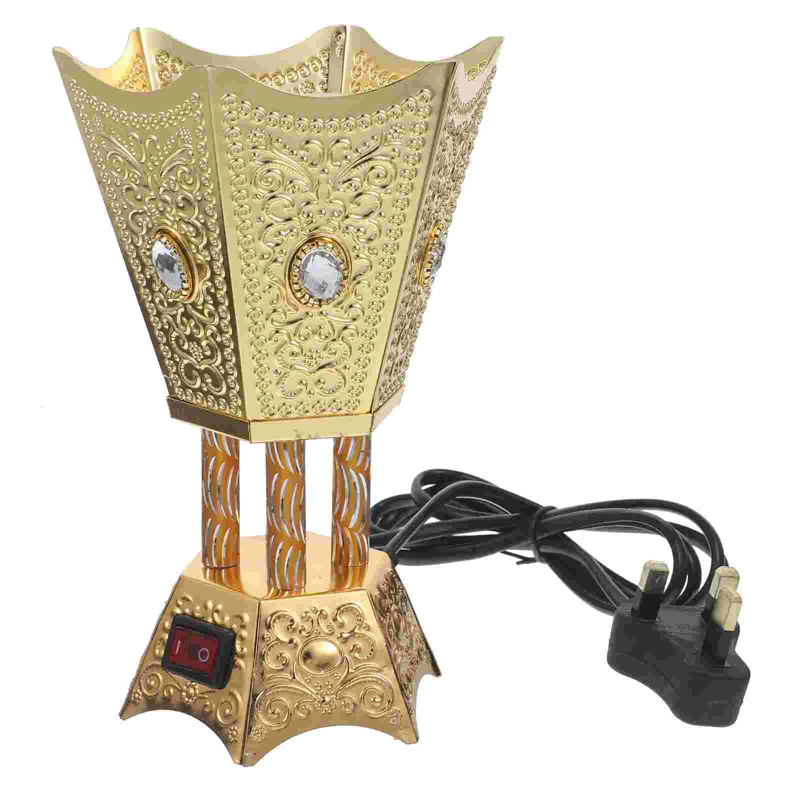 

Electric Incense Burner Iron Heat Activated Decorative Censer Holder Vintage Style Lightweight Compact Tabletop Handle