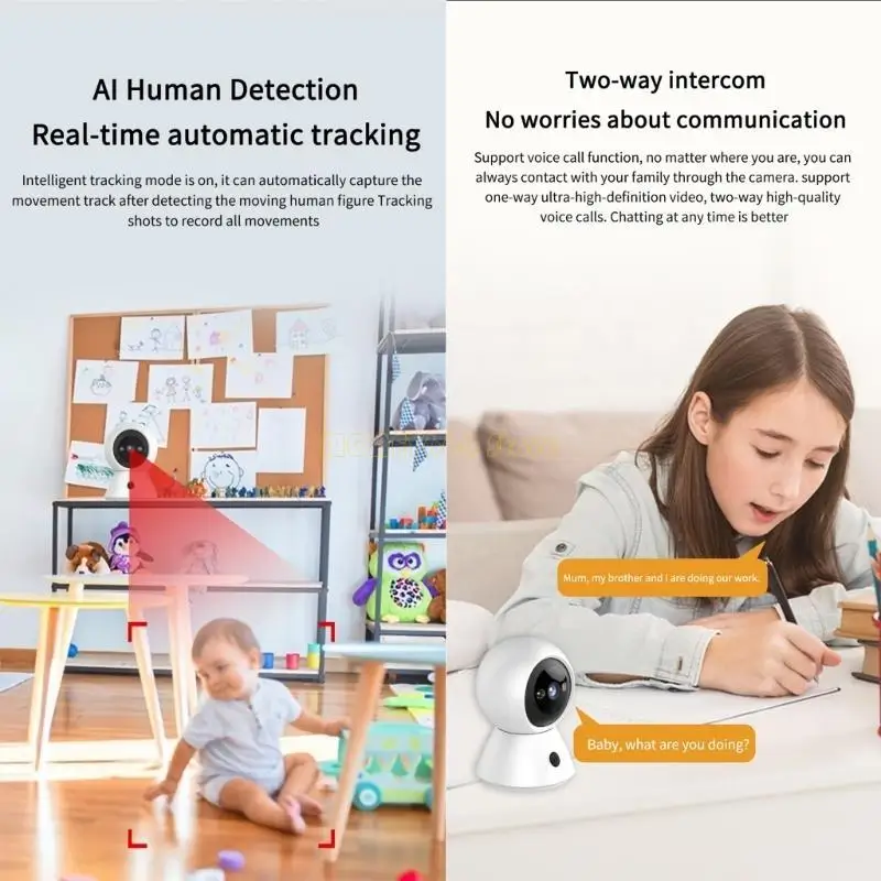 F62C 1080p كاميرات WiFi الأمنية للأمن المنزلي ، في الهواء الطلق اللاسلكي مع اكتشاف الحركة ، الأضواء/إنذار صفارات الإنذار ، حديث