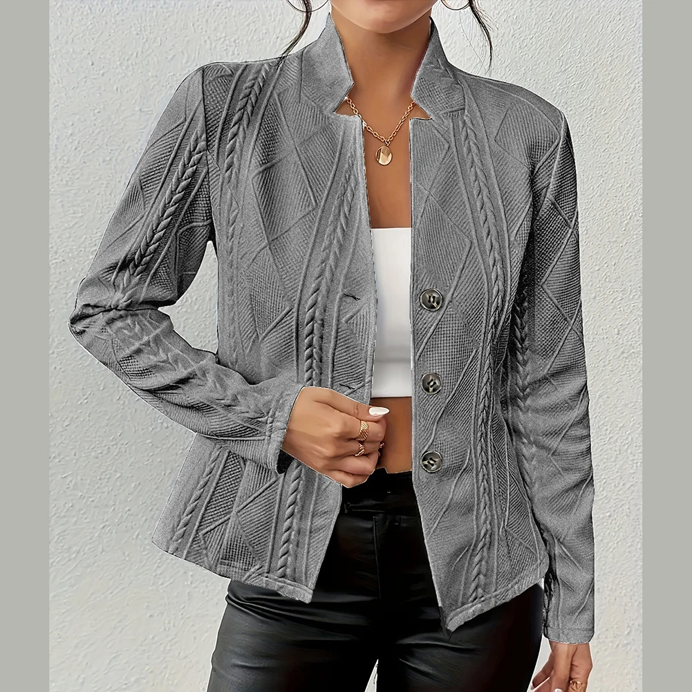 Für Street Style Herbst Winter Mantel Lässige Ausflüge Knopfverschluss Frauen Jacke Frauen Anzug Cinched Taille Funktion