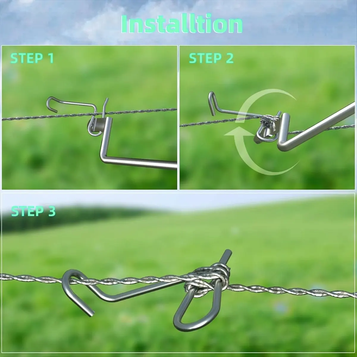 BHBL 20 PCS Fence Wire Tighteners 1/4inch, Barb Wire Fence Wire Tensioner for Wire Fence Farm Garden