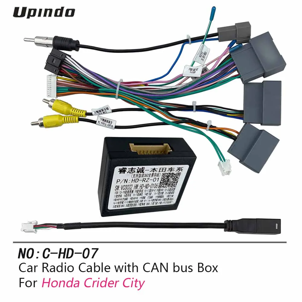 

Автомобильный радиокабель CAN-Bus Box Adapter для Honda Crider City 2016, жгут проводов, средство проигрывания