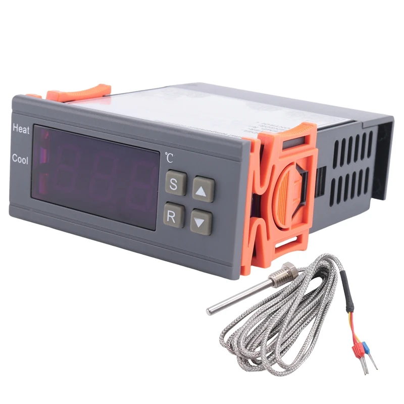 

Digital Temperature Controller -99-400 Degree PT100 M8 Probe Thermocouple Sensor Embedded Thermostat 220V Switch