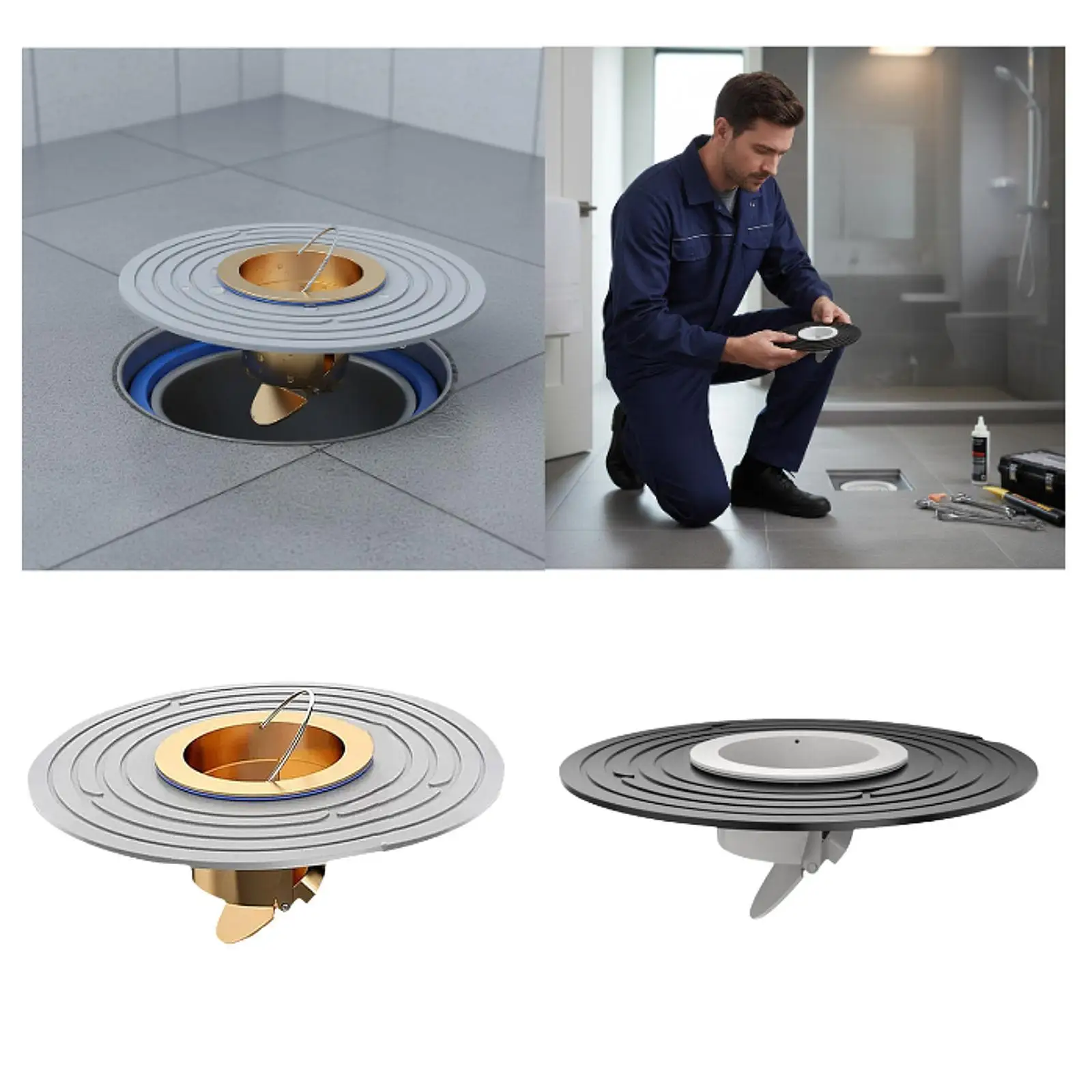 Bathroom Floor Drain Brass Deodorizer Core Odorproof Shower Hair Catcher Plug Insert with Sieve for Home Toilet Hotel