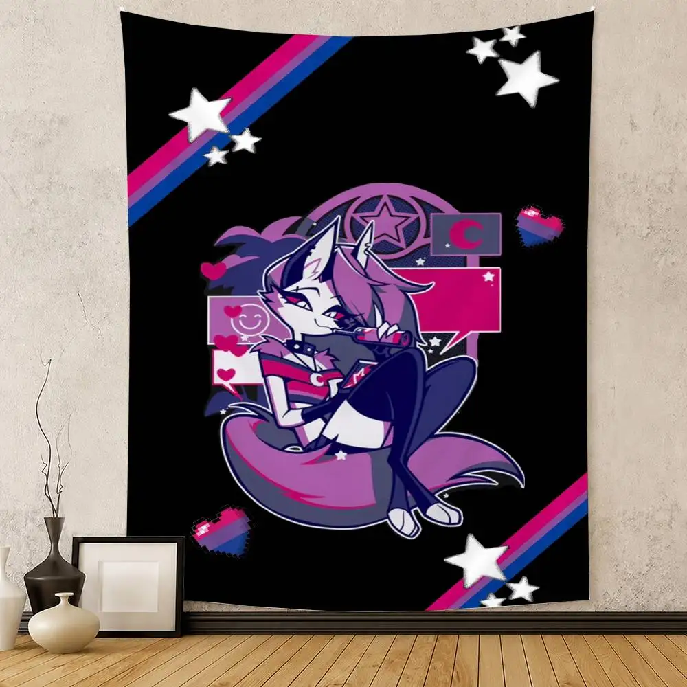 Helluva Boss Loona Flag Digital Printing Banner for Garage Wall Out Door Decoration
