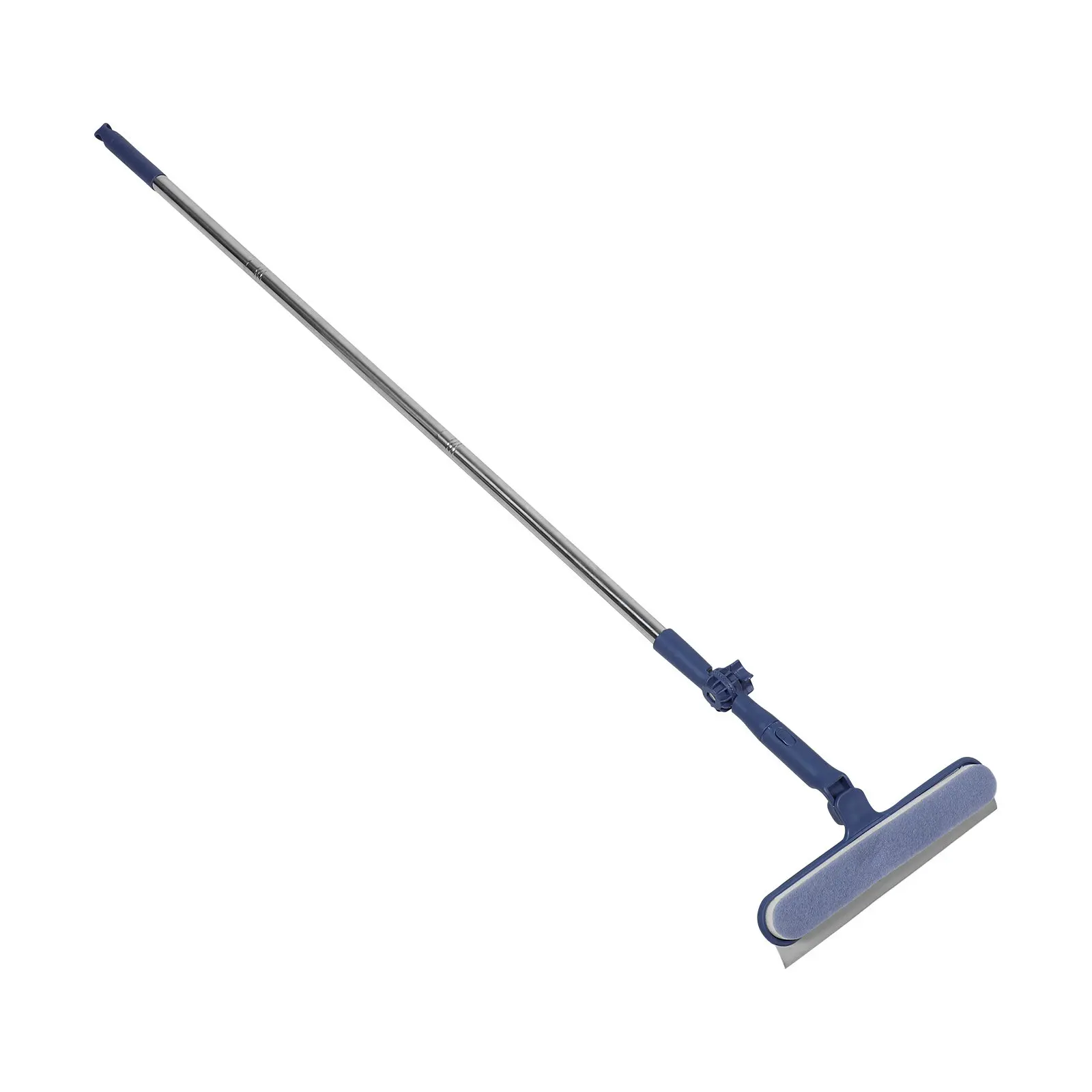 Adjustable Window Squeegee Extension Pole 47.2 Rotatable Locking Joint Adjustable Angle Glass Door Cleaner Household Window