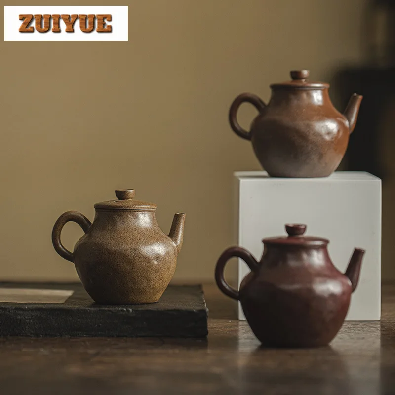 

150ml Japanese Purple Clay Teapot Handmade Ball Hole Filter Teapot Vintage Small Pot Tea Maker Kettle For Teaware Ornaments Gift