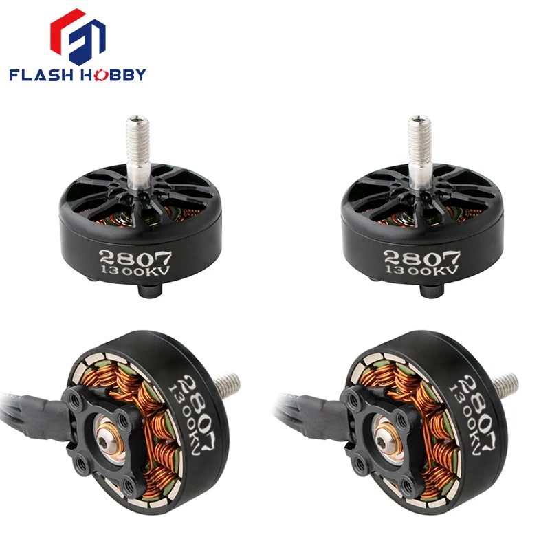 1/4 PCS  FLASHHOBBY A2807 2807 1800KV 4S 1500KV 1300KV 6S Brushless Motor for FPV Freestyle  Long Range Drones DIY Parts