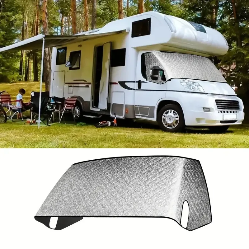 Sunshade Sunscreen RV Windshield RV Snow Shield Durable UV Protection RV Window Accessories in Stock Silver