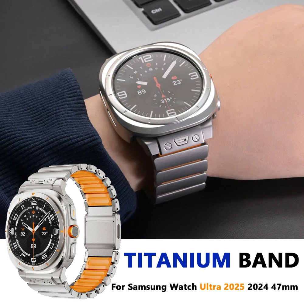 

Titanium Band for Samsung Galaxy Watch Ultra 2025 Luxury Watch Strap for Samsung Galaxy Watch Ultra 47mm 2024 Magnetic Bracelet