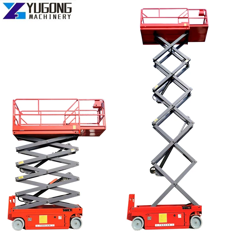 YG New Arrival 6M 8M 10M Hydraulic Lifting Platform Tracked Scissor Lift Electric Excavator Lifting Platform Scaffold Price Sale