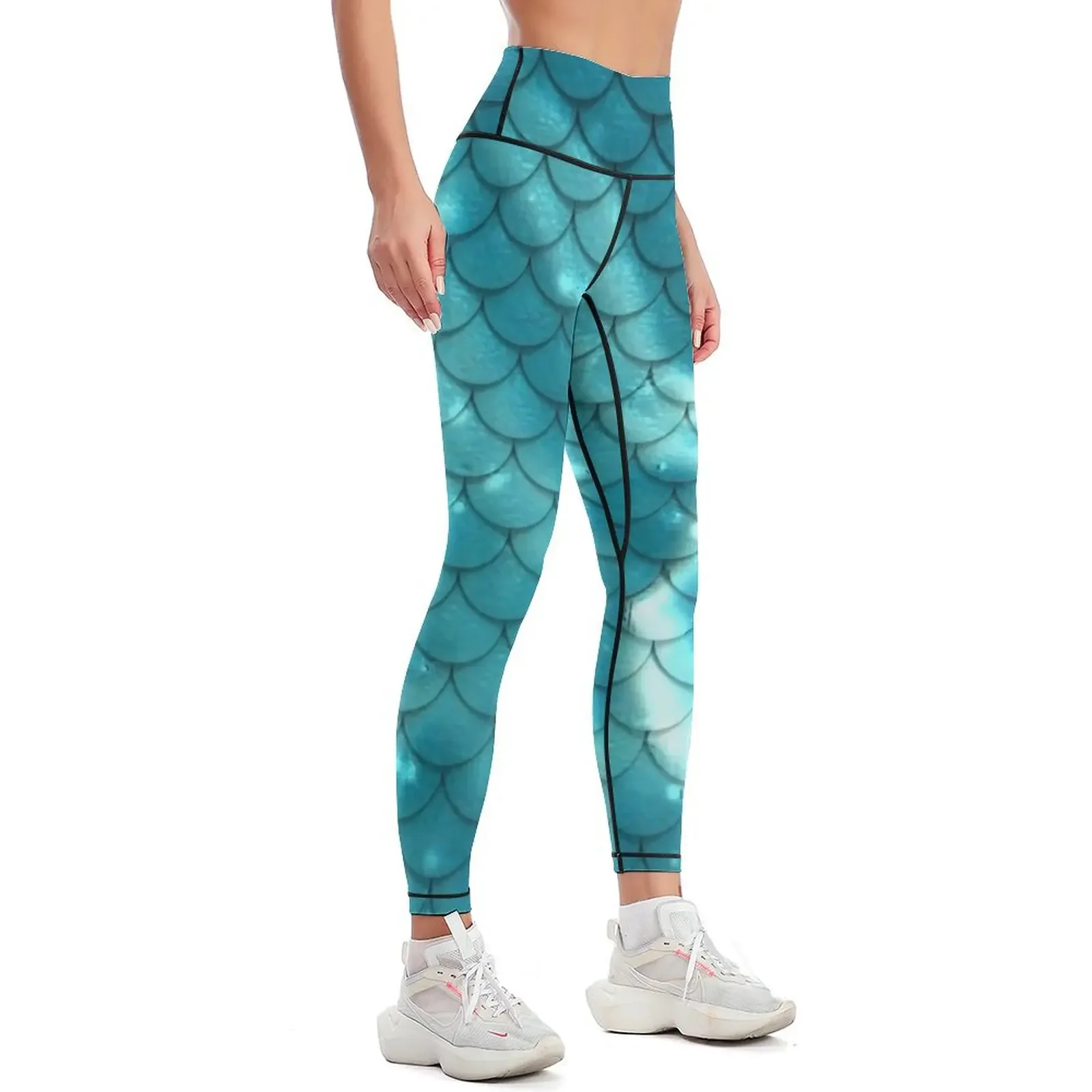 Mermaid Scales Liquid Blue Leggings legings for fitness Legging sexy woman Womens Leggings