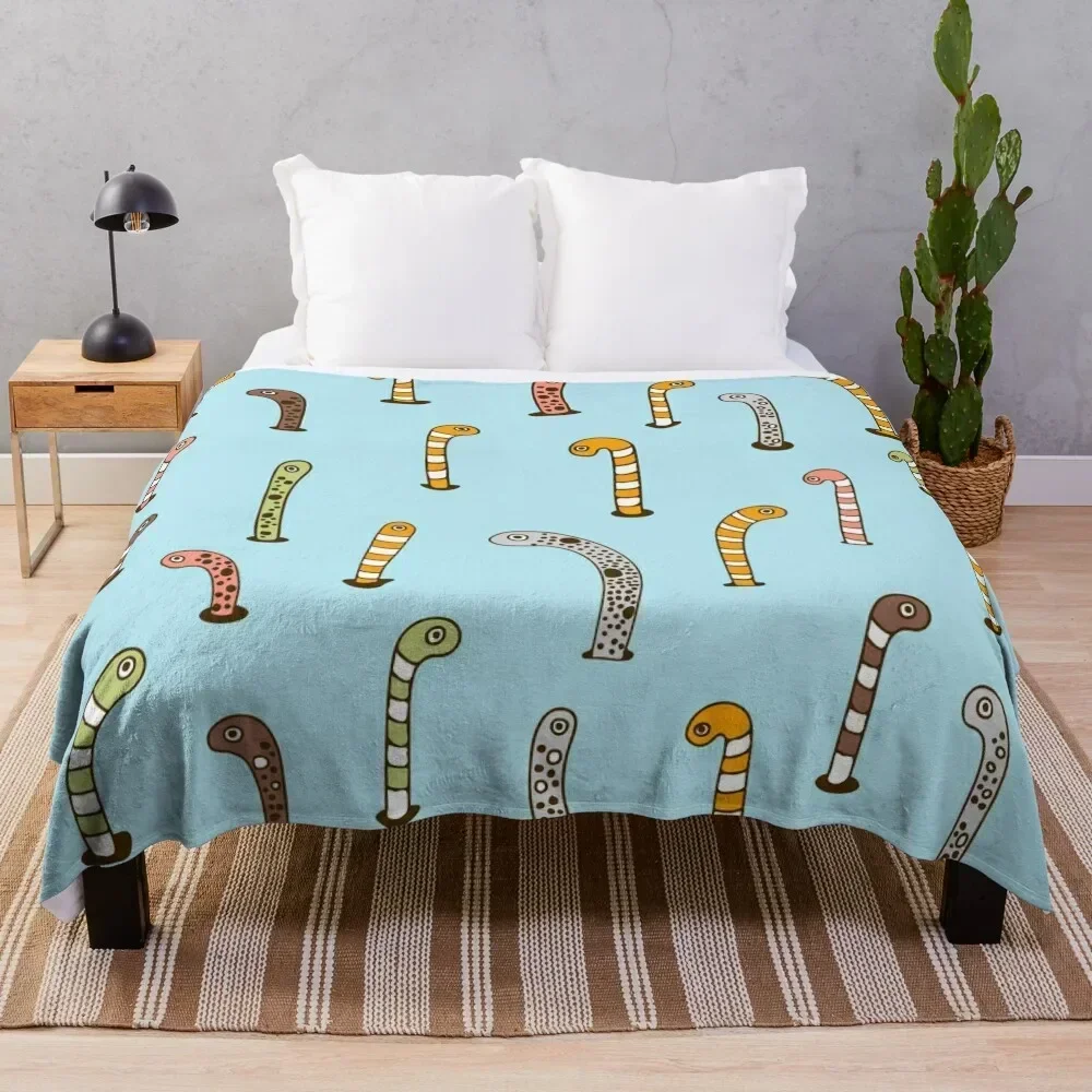 Garden eels Throw Blanket Blankets For Baby Bed christmas gifts Blankets