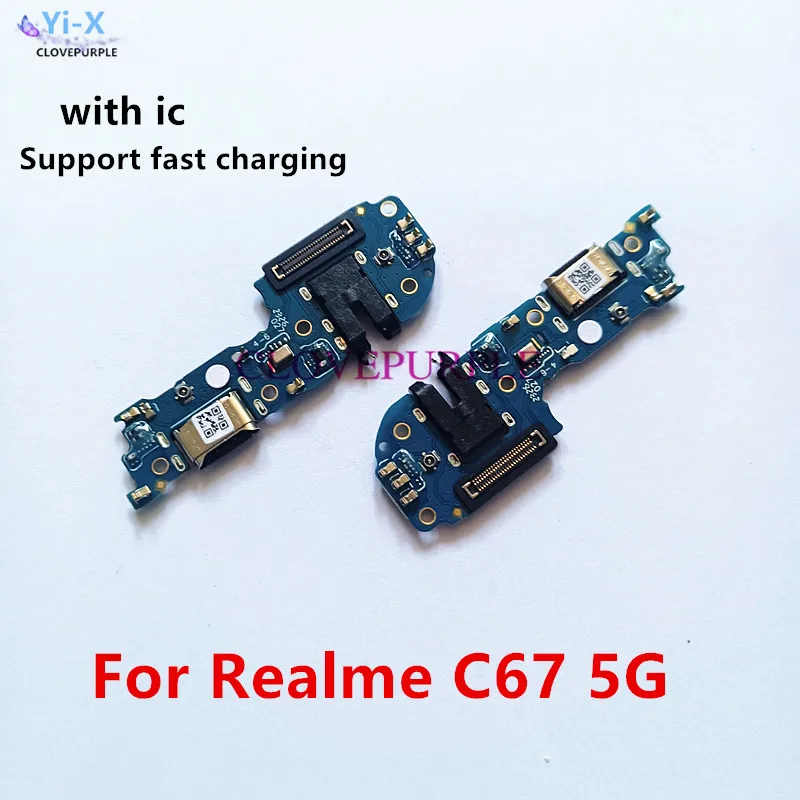 10pcs/Lot USB Charging Dock Board For Oppo Realme C67 5G Charger Socket Port Connector Flex Cable
