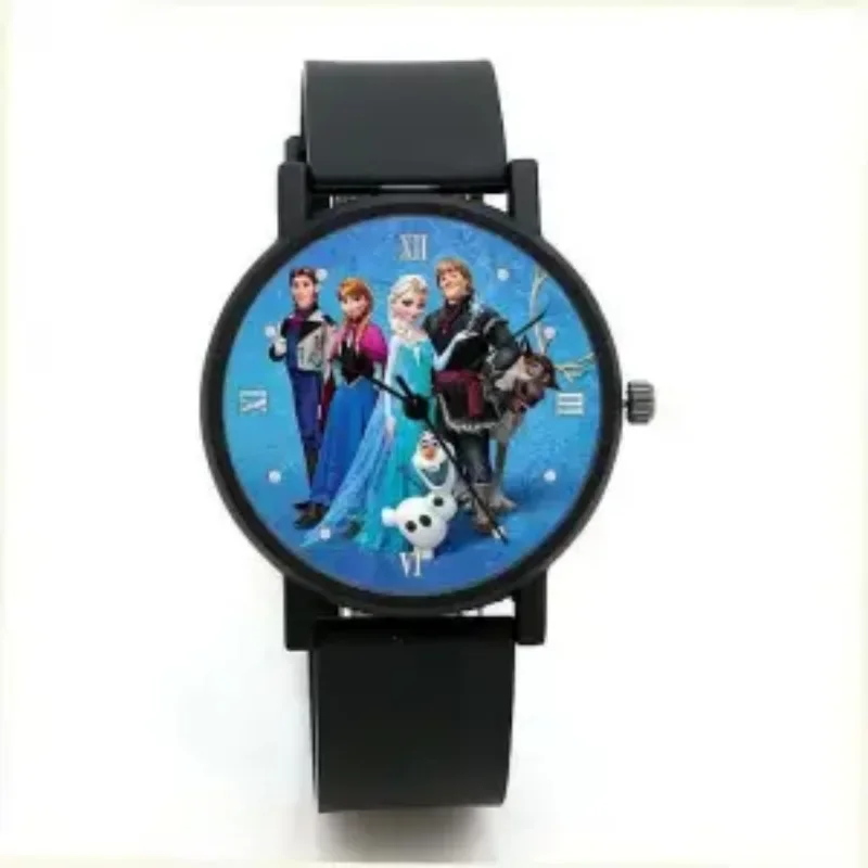 Disney snoopy cartoon watch sports male and female student quartz watch Frozen  Elsa couple cute creative holiday birthday gift