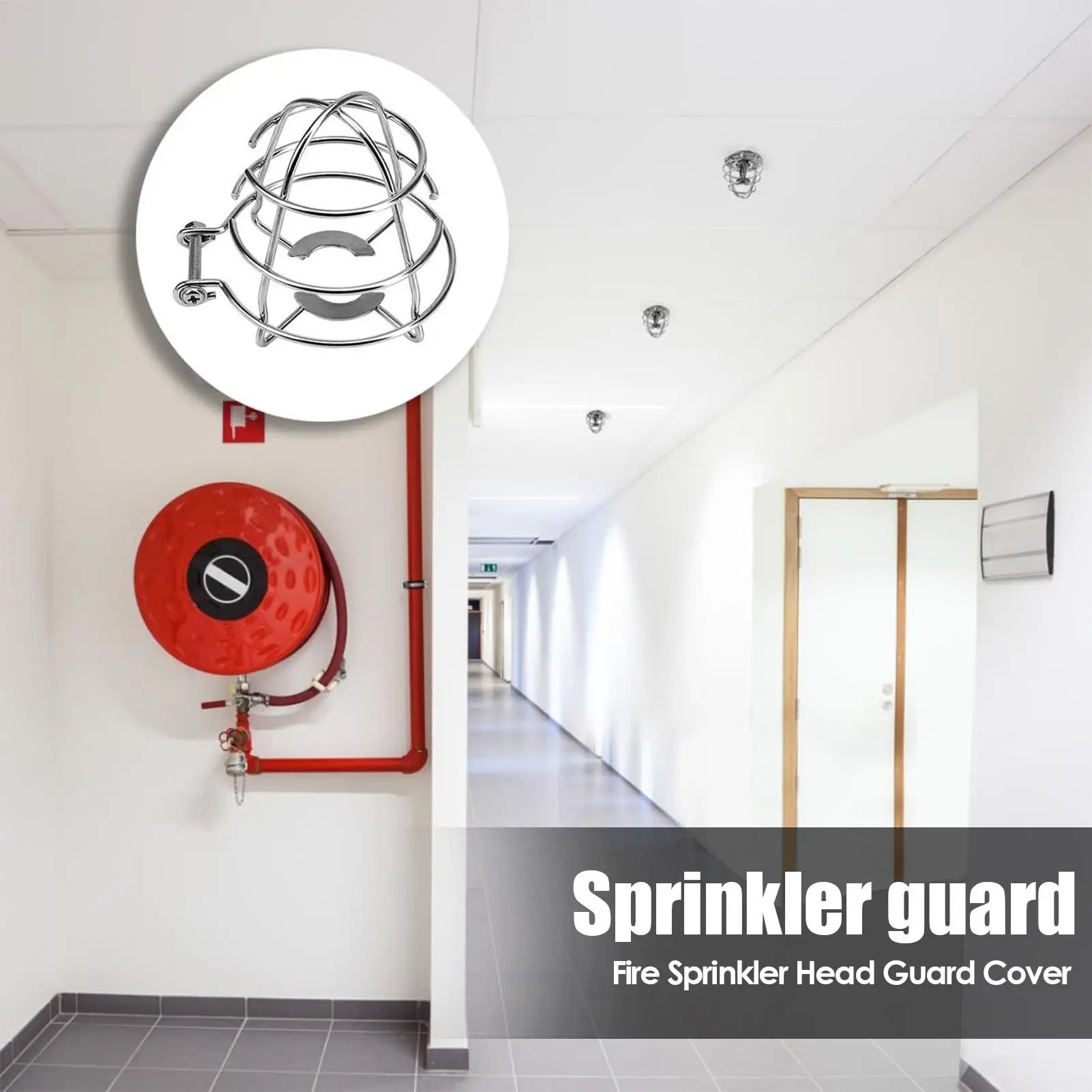 Universal Deep Cage Fire Sprinkler Head Guard Cage Protector Fire Extinguishing System Sprinkler Bracket Protective Shielda