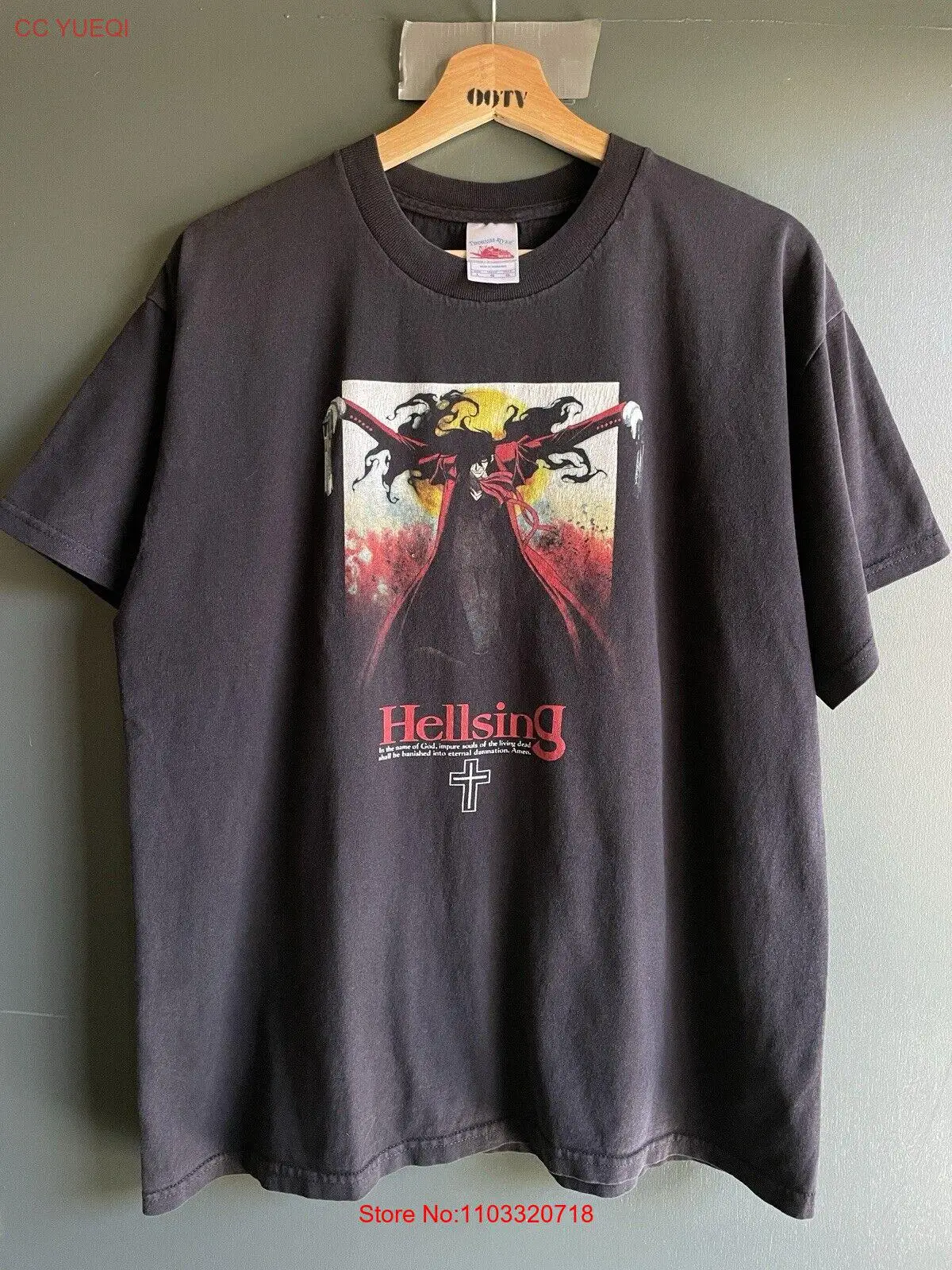 Винтажная Классическая футболка для манги в стиле 1920-х годов, Мужская большая футболка Kouta Hirano 22x27