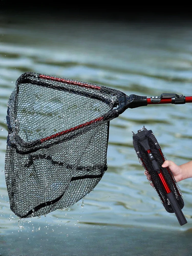 

Luya folding net portable stream micro coated net boat fishing retractable sea fishing small net