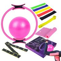 11pcs/set Pilates Equipment Set Pilates Ring Resistance Band Yoga Ball Home Gym Accessory Yoga Set Stretching Workout Equipment