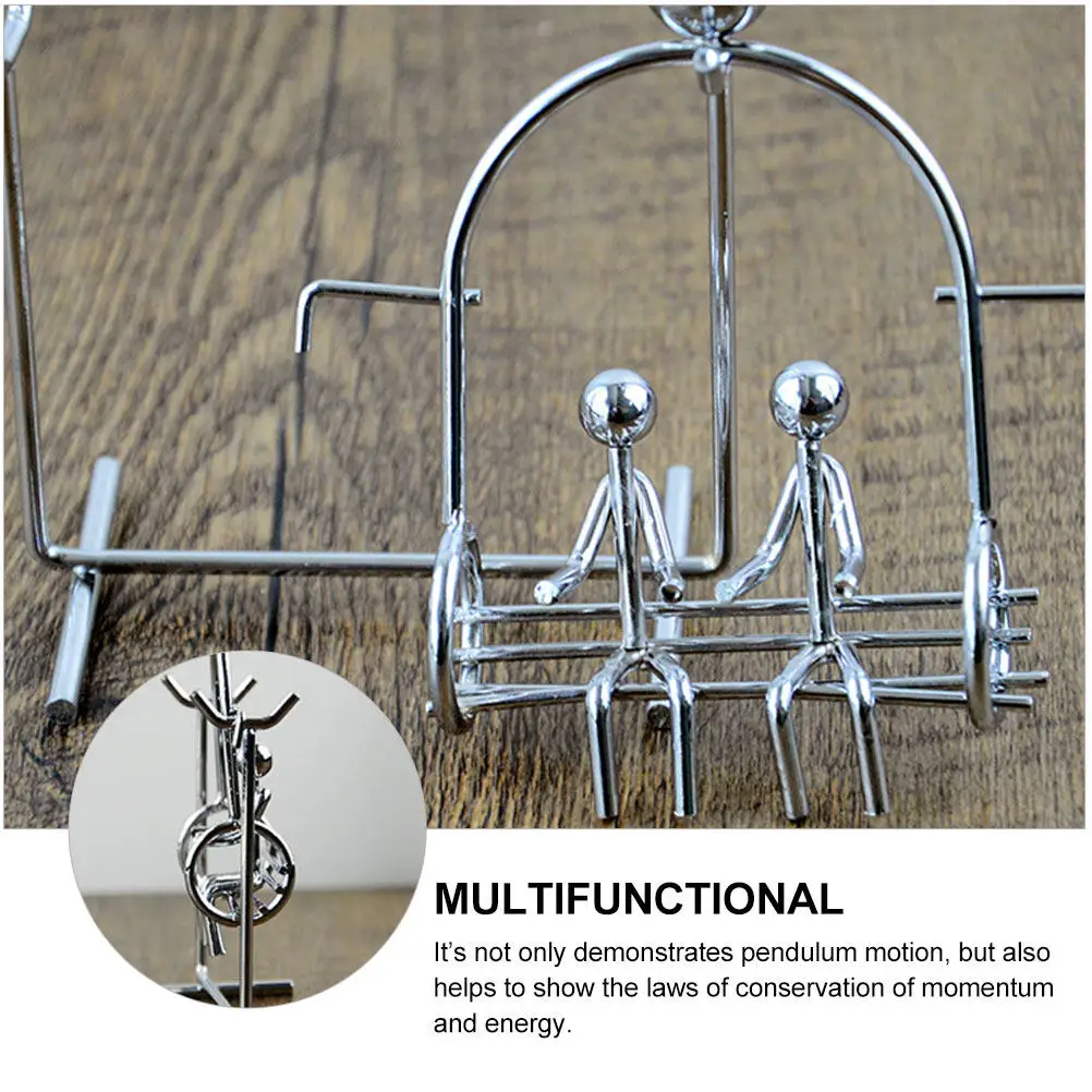 

Swing Couple Iron Art Balancing Desktop Ornament Stress Relief Tumbler Swing Balance Physics Energy Conservation Decoration