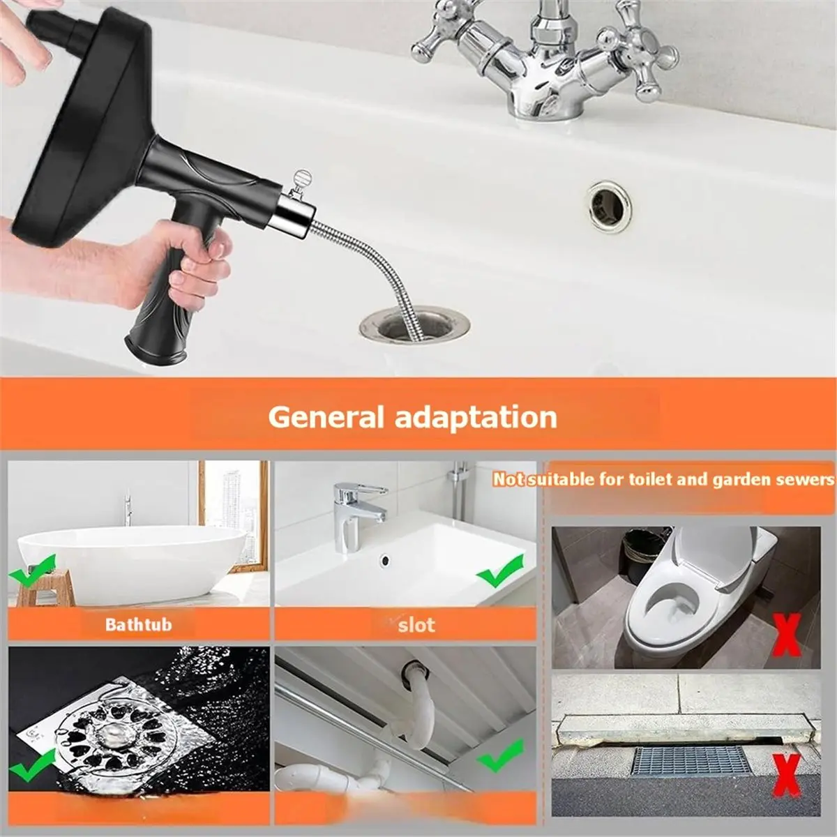 11·11COUPON Drain Unclogging Tool Set - Flexible Clearing Spring, Suitable for Unclogging , Toilets, and Drains