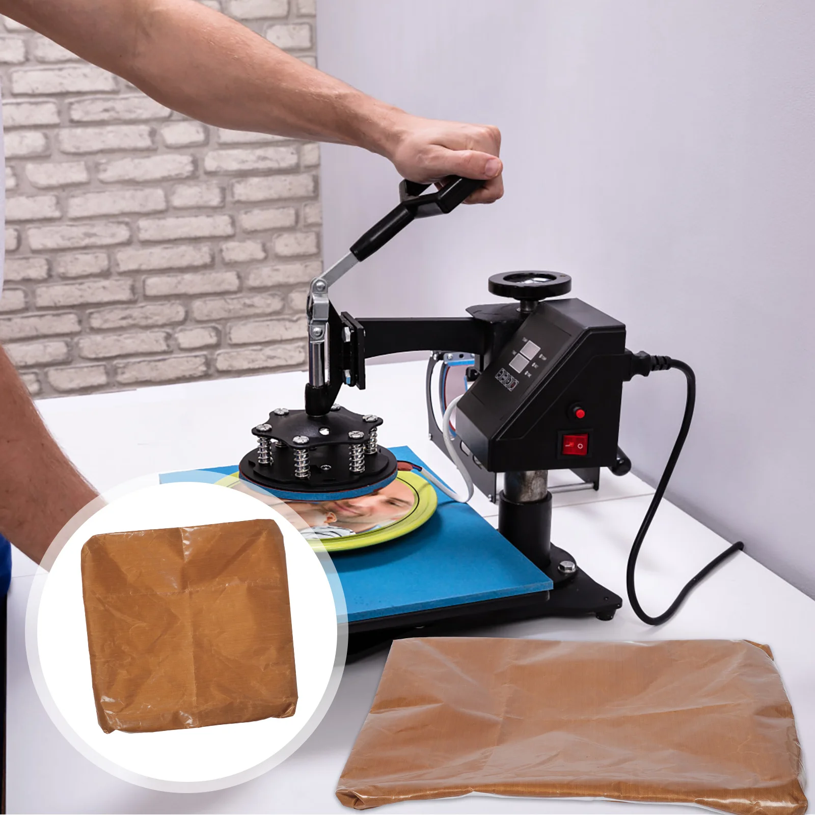 

Heating Plate Protective Cover Heat Resistant Reusable For Sublimation Machine Heat Press Cover Tool Wrap Sturdy Board