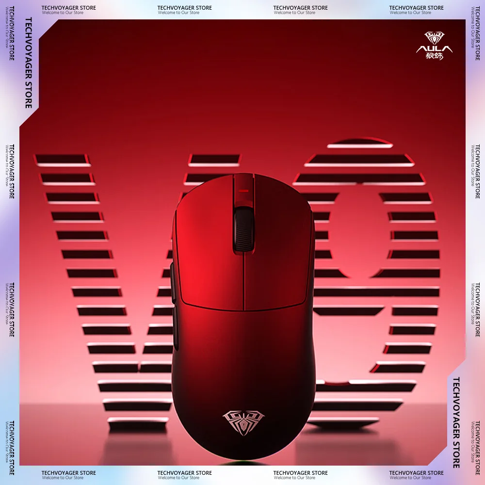 

New Aula V9 Gaming Mouse 8k PAW3950 55g Lightweight Low Delay Ergonomic Custom Wireless Tri-mode Mice PC E-sports Accessory Gift