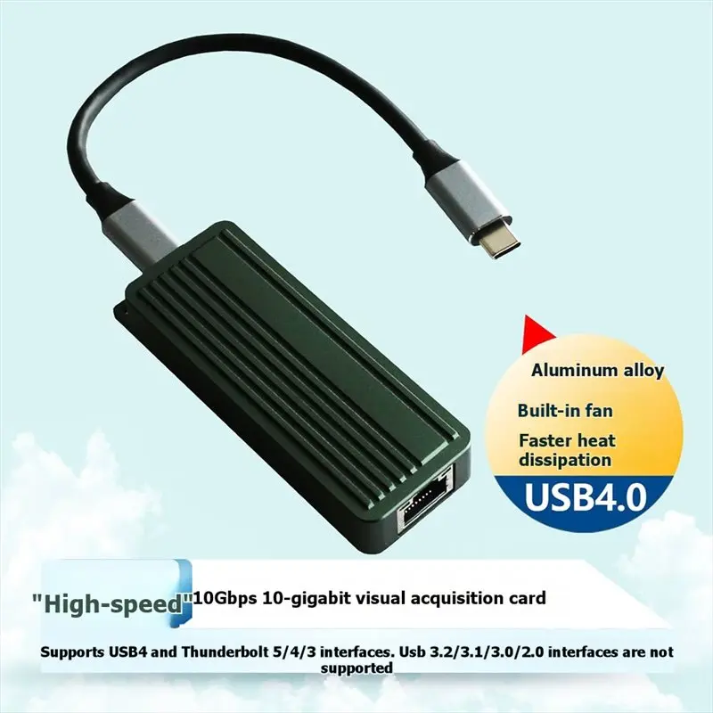 New Electronics USB 4.0 10 Gigabit Ethernet Adapter RTL8159 for 4/3 Ethernet Converter for Servers and Desktop Computers