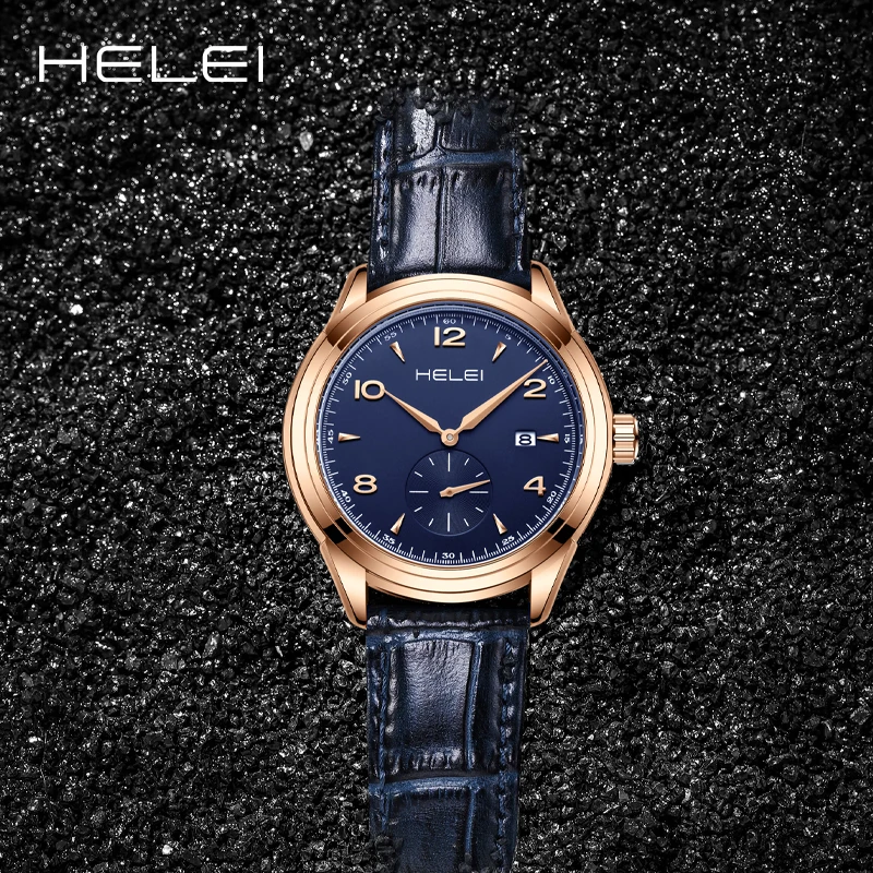 HELEI2024 reloj de cuarzo para hombre, cronógrafo de lujo, ligero y a la moda, serie jazz, multifunción, novedad