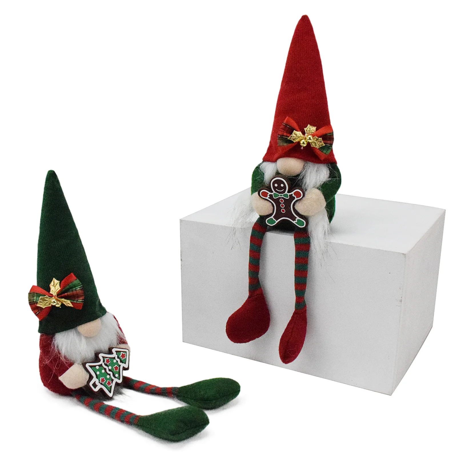 جديد 37 سنتيمتر عيد الميلاد البسكويت الأقزام دمى طويلة الساق مجهولي الهوية ، شجرة عيد الميلاد الديكور المعلقات ، عيد الميلاد الجدول زينة هدية #3