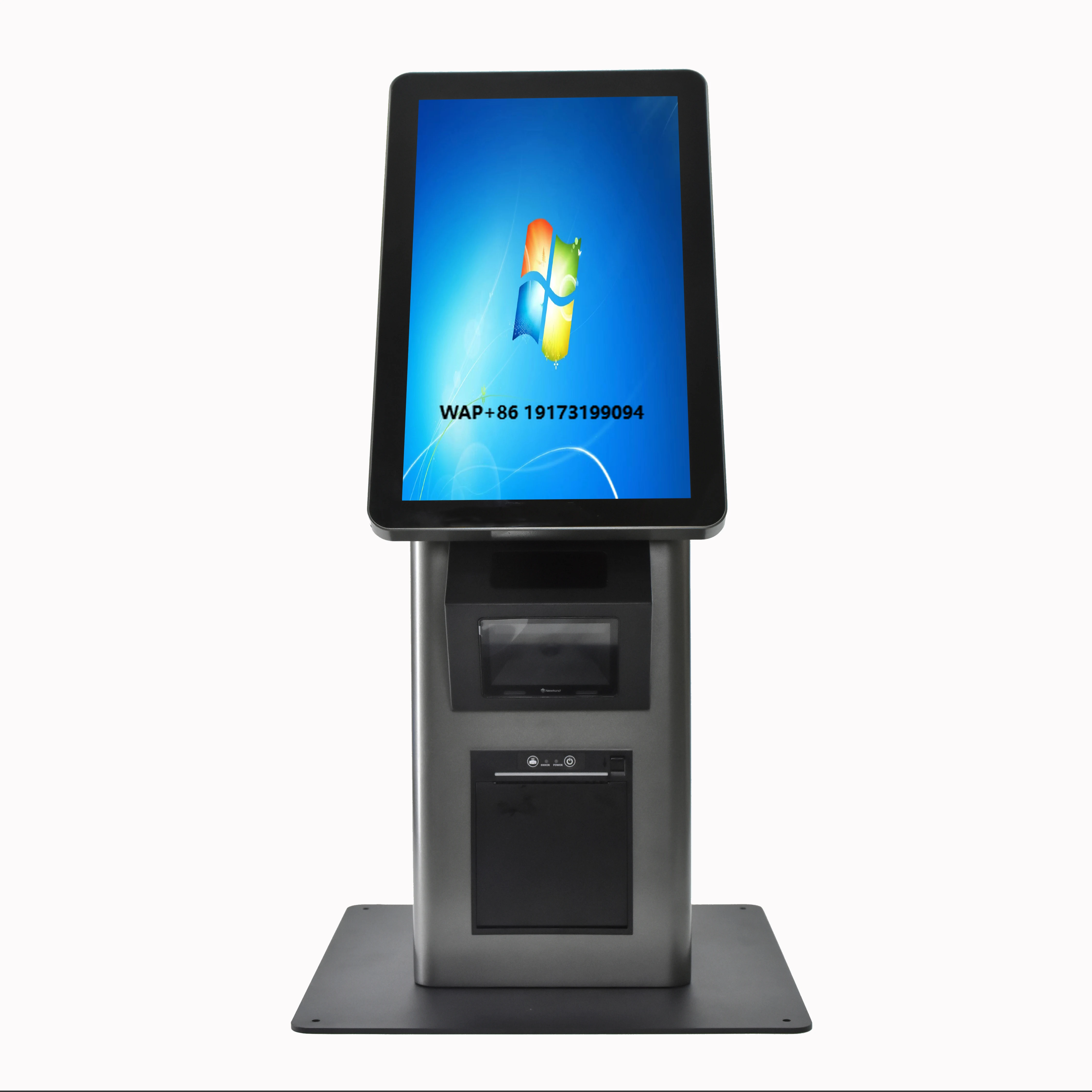 15.6 Inch Self-Service Cash Register Kiosk POS Touch Screen Desktop Payment Cashier Machine With Thermal Printer and QR Scanner