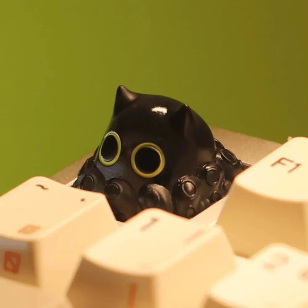 

Милый осьминог Cat Artisan Keycap на заказ, смоляный вишневый профиль, переключатели MX 1U, аниме-клавиатура ручной работы для механической клавиатуры, подарок