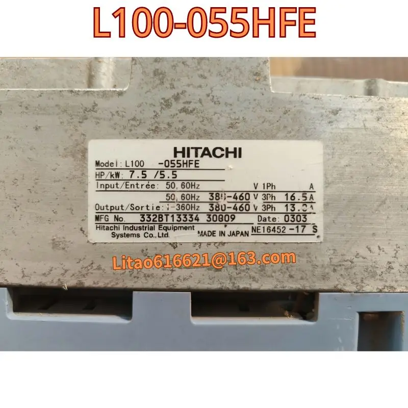 Used original frequency converter L100-055HFE 5.5KW/7.5KW 380V functional test OK