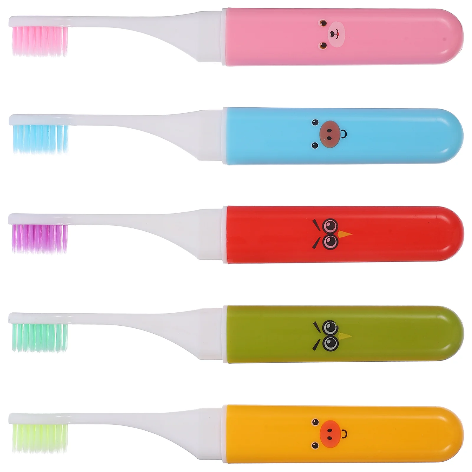 5 Pcs Children's Folding Toothbrush Household Teeth Portable Kids Daily Toothbrushes for