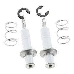 2 Sets Electrode Spark Ignitor 00189786 for Viking Range Spark Ignition Model PB040264 PB050071 with Spring and Clip 9, 12, 15 K
