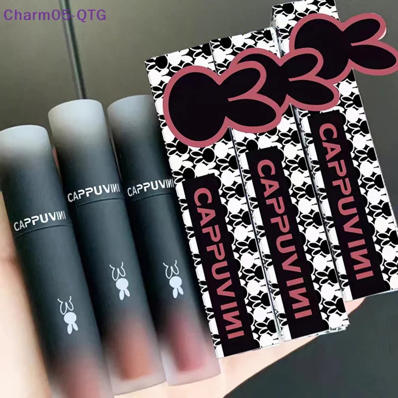 NEW Retro Red Brown Tone Lipstick Mousse Matte Lip Mud Velvet Lip Glaze Non-Stick Cup Lipgloss Makeup Lip Tint Beauty Cosmetic