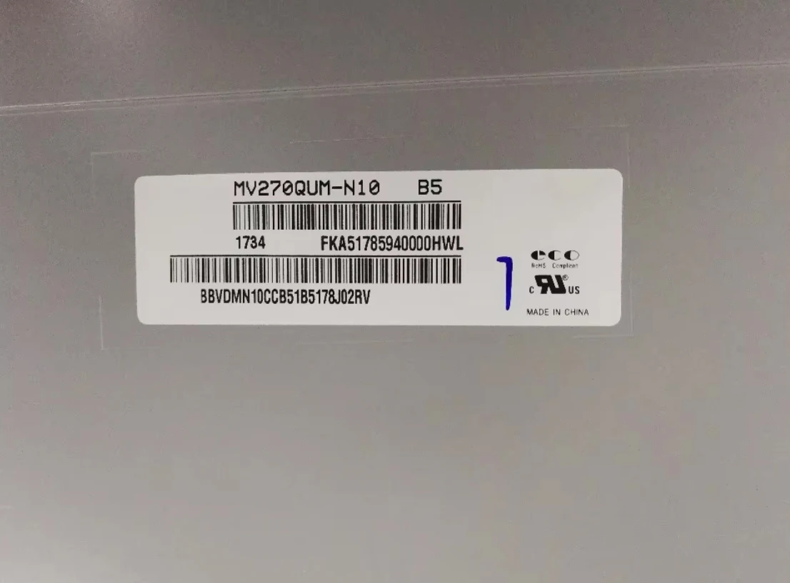 شاشة LCD أصلية 4k للشاشة ، MV270QUM ، N10 ، MV270QUM ، N40 ، MV270QUM ، N30 ، U2790PQU ، LG 27UD58 ، LG 27UN880
