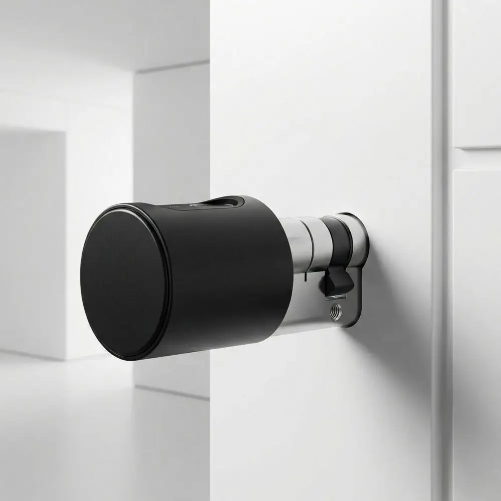 

Compact Design Electronic Lock Cylinder Type Black Color Bluetooth Door Lock Fingerprint Technology Bluetooth Connectivity