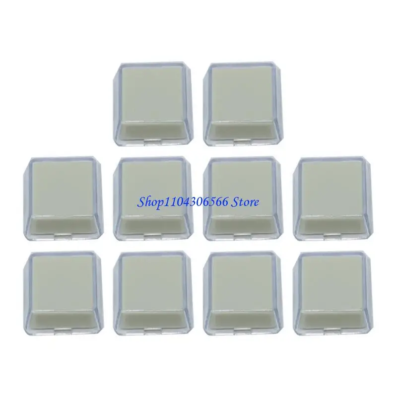 02DD Durable Translucent Cap 10 Keys/Set ABS Transparent Mechanical Keyboard Keycap with Removable Cover