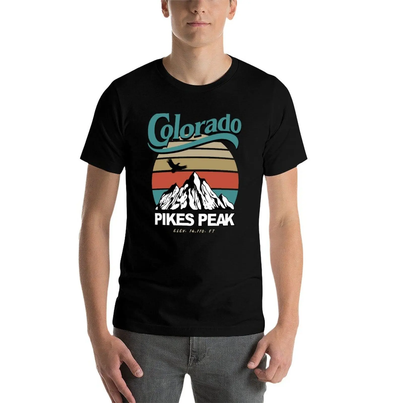 

Vintage Colorado pikes peak T-Shirt t shirt for man men t shirt cotton 100% T-Shirt