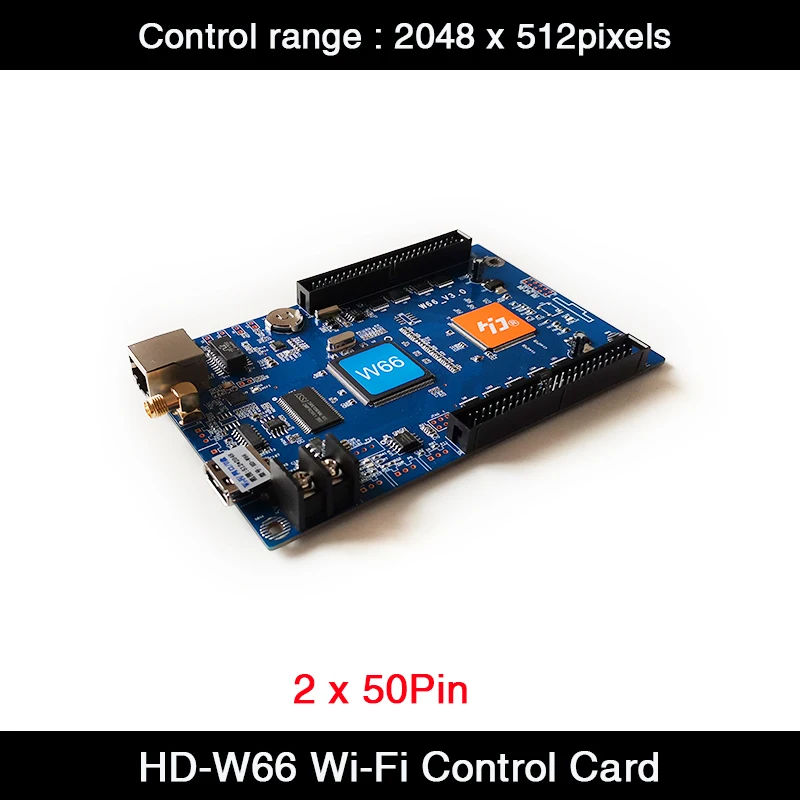 Huidu HD-W66 Full Color LED Display Module Outdoor P3 P4 P5 P6 P8 P10 Video LED Controller HD-W66 LED Display Control Card