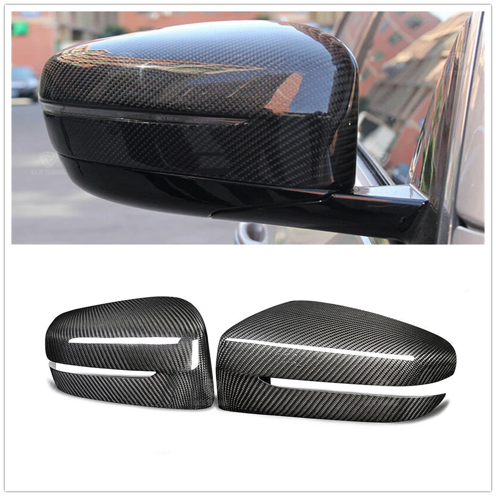 

Carbon Fiber Mirror Cover Exterior Rearview Reverse Caps Rear View Case Shell Add On For BMW G30 2017-2018