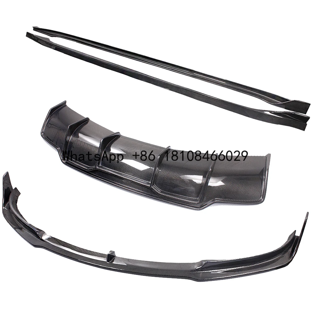 

Индивидуальный комплект переднего бампера из углеродного волокна для модели 3 2017-2021, V-образный комплект из углеродного волокна, передний сепаратор, губа