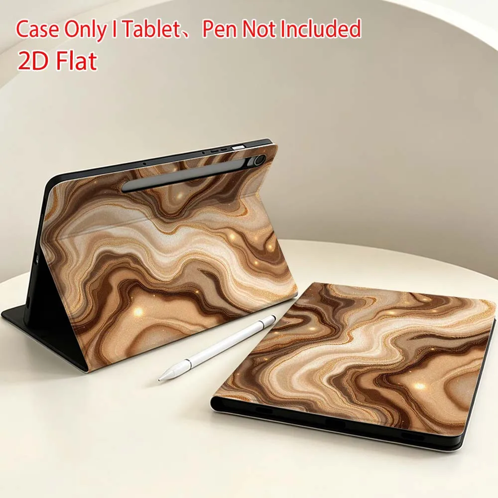 Coffee Colored Water Soft For Samsung Galaxy Tab S11 S10 S9 S8 S7 S6 A9 A8 A11 Lite FE Plus Pen Tray Tablet Case