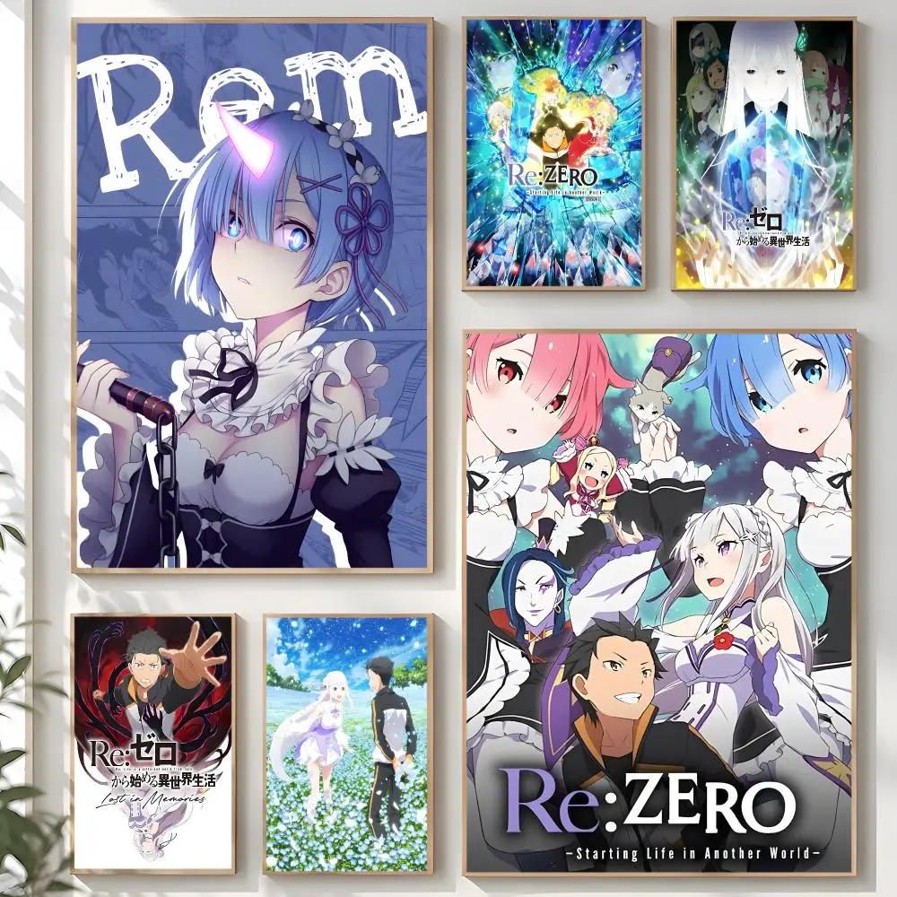 R-Re L-Life In A Different World From Zero Poster Creative Room Art For Dorm Bedroom Study Apartment Home Gift