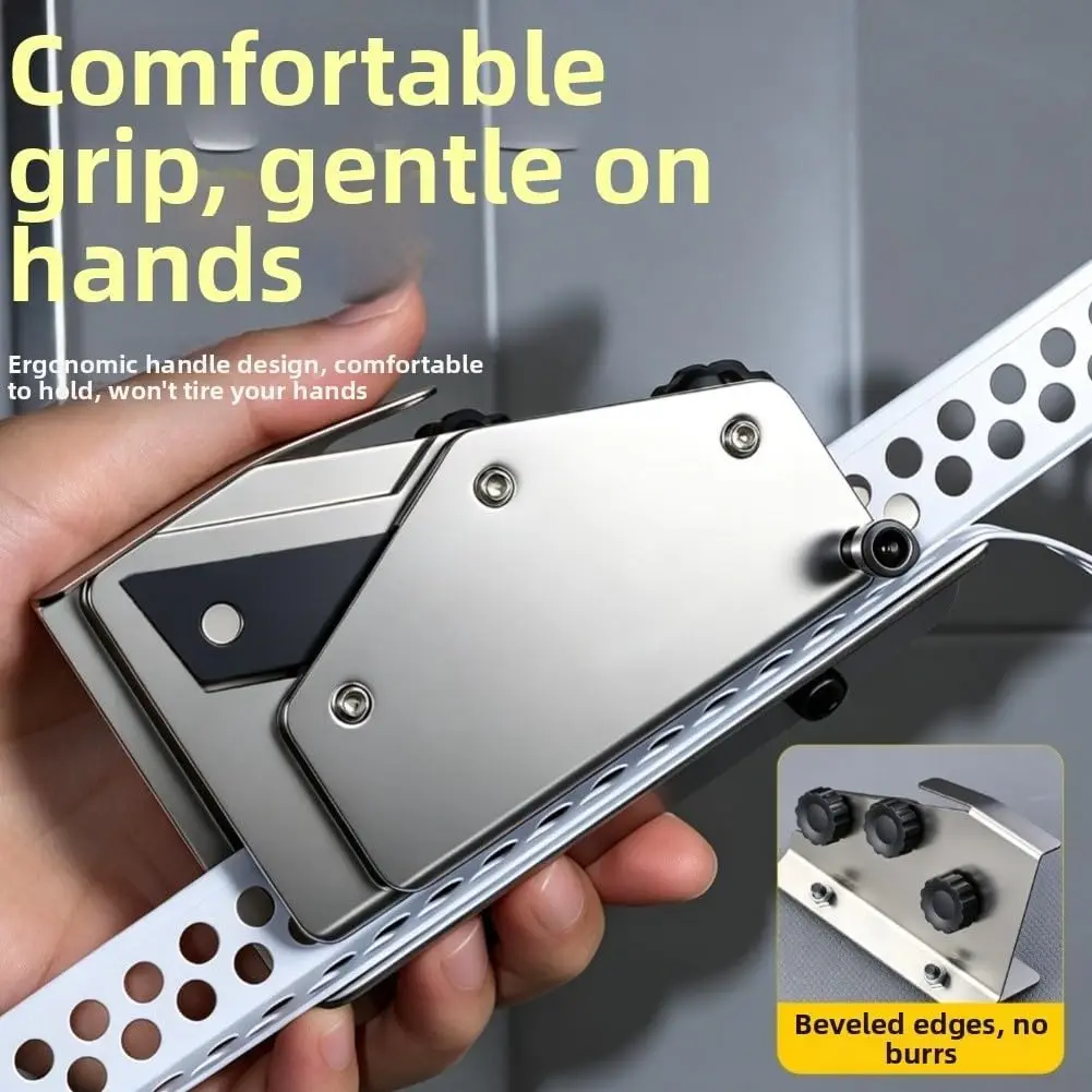 Stainless Steel Angle Bar Cutter with Replaceable Blade for Drywall Corners Precision Metal Shears DIY Tool 10.8cm