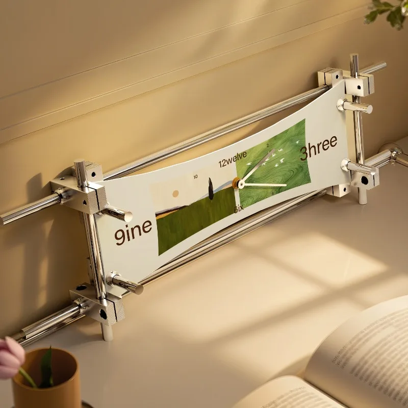 

New Arrival Optical Axis Acrylic Clock Stylish Art Wall Clock for Living Room Luxury Desktop Timepiece Minimalist Home Decor