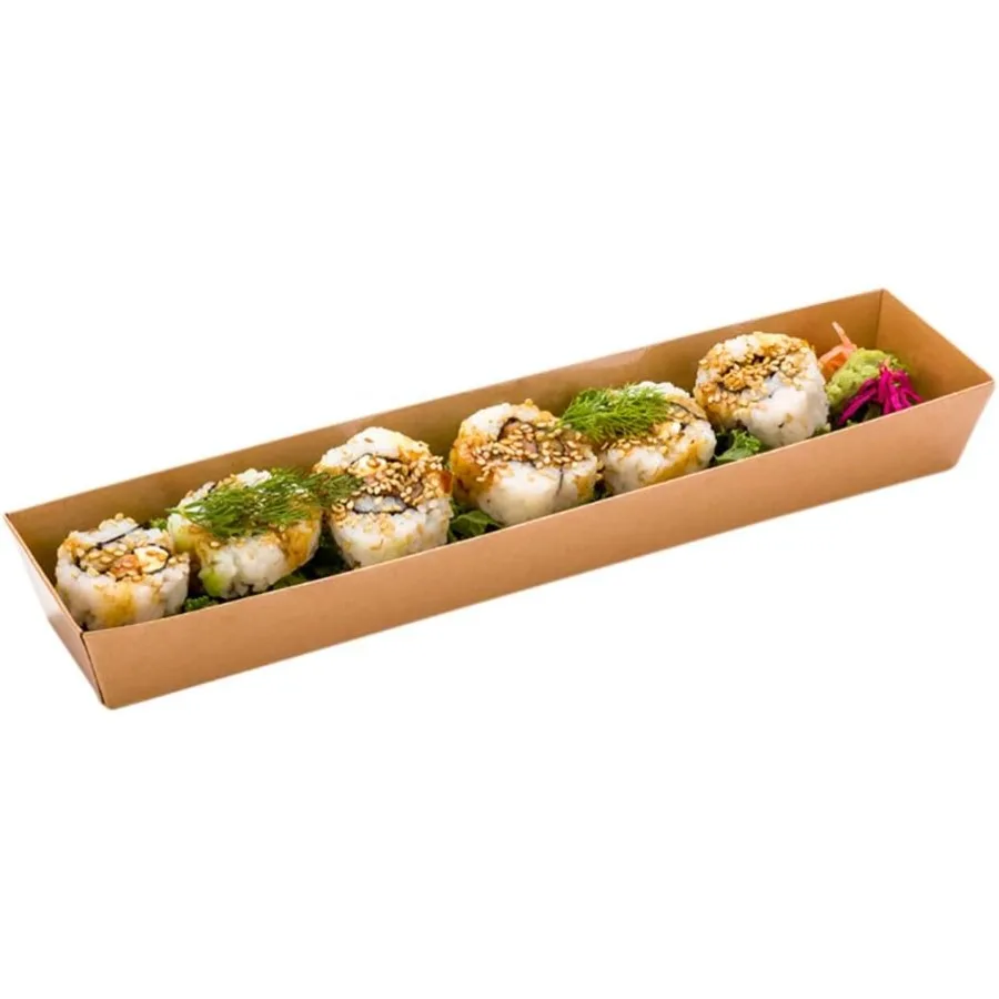 

Большой бумажный контейнер для суши — коробка для суши Маки — крафт-коричневый — 11 1/4 x 2 x 1 1/2 дюйма — коробка 100 карат — Matsuri Vision