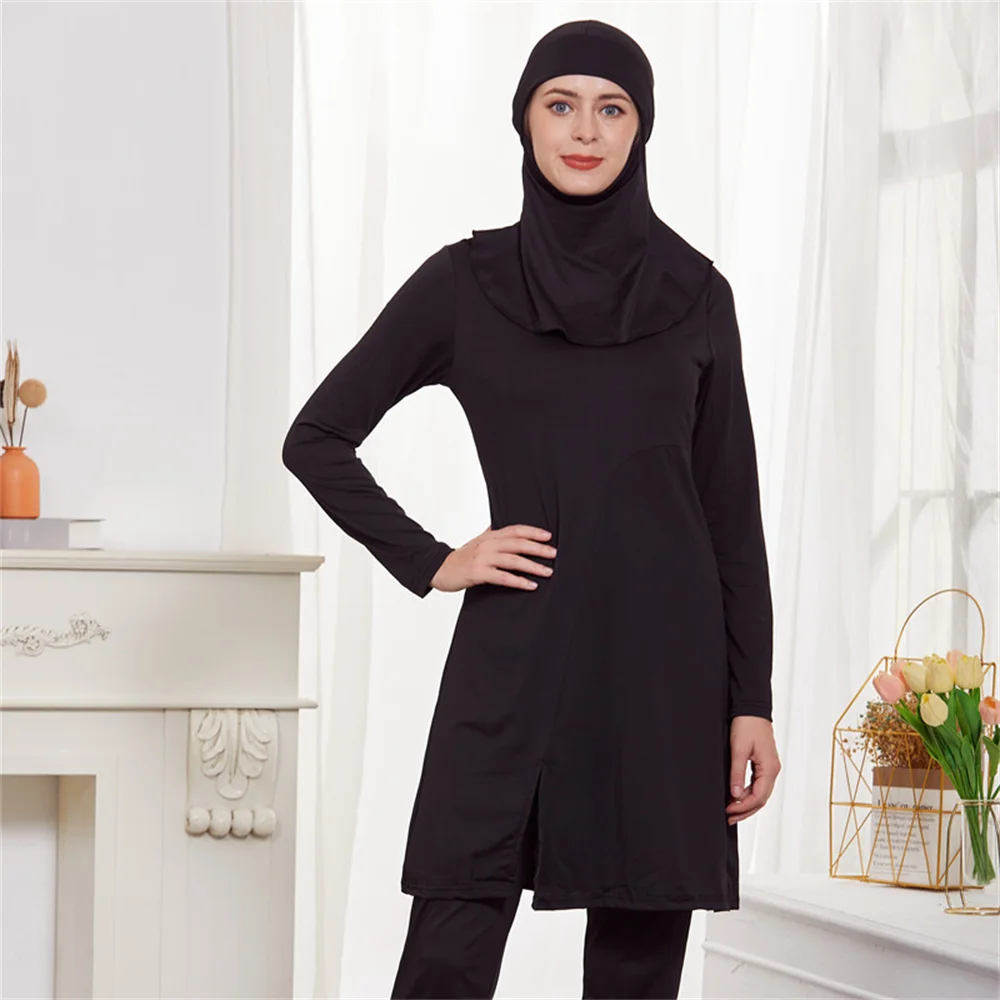 2024 New Full Cover Burkini Muslim Women Hijab Swimwear Modest Swimsuit Islam Bathing Suit Beachwear Long Sleeve Pants Swim Wear