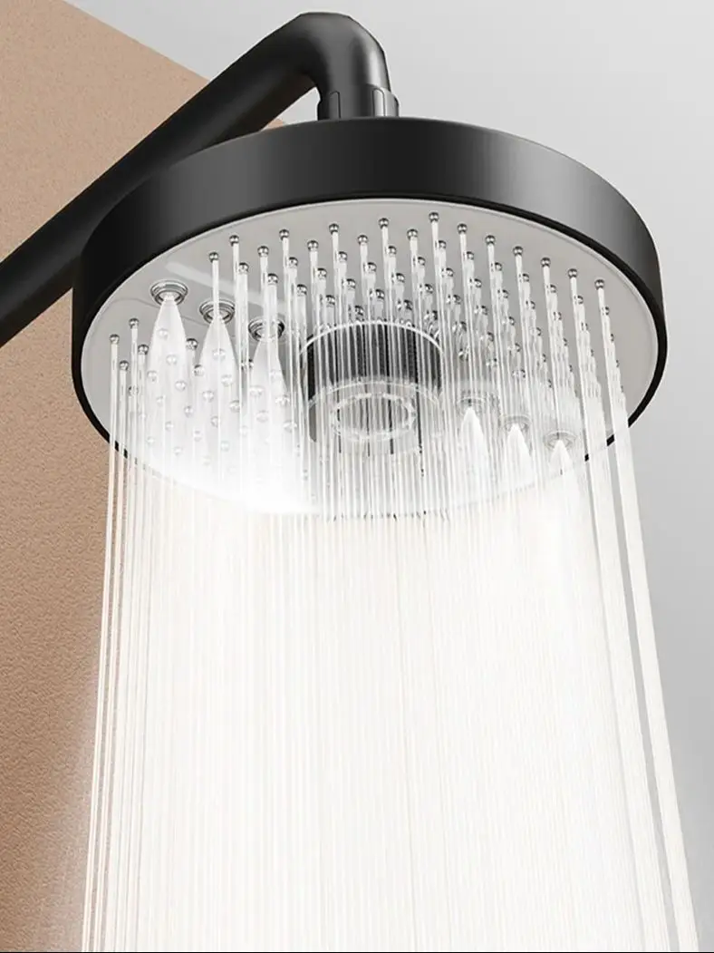 

Новинка, 5 режимов, большой расход, насадка для душа с дождевой насадкой, 175 мм, круглая насадка для душа высокого давления с верхним распылением, аксессуары для ванной комнаты